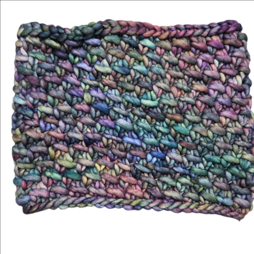 Vibrant Multicolor Knit Cowl